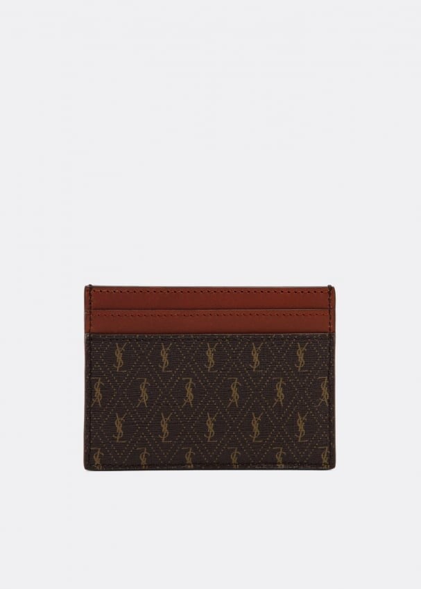 

Картхолдер SAINT LAURENT Monogramme card case, коричневый