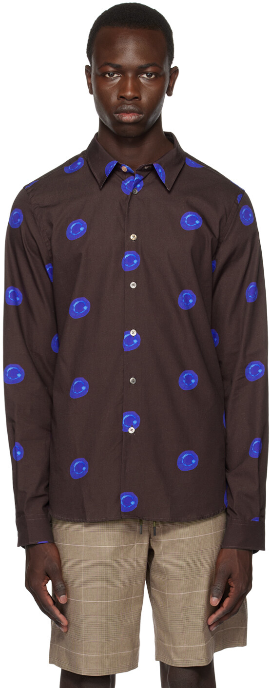 

Бордовая рубашка с принтом PS by Paul Smith