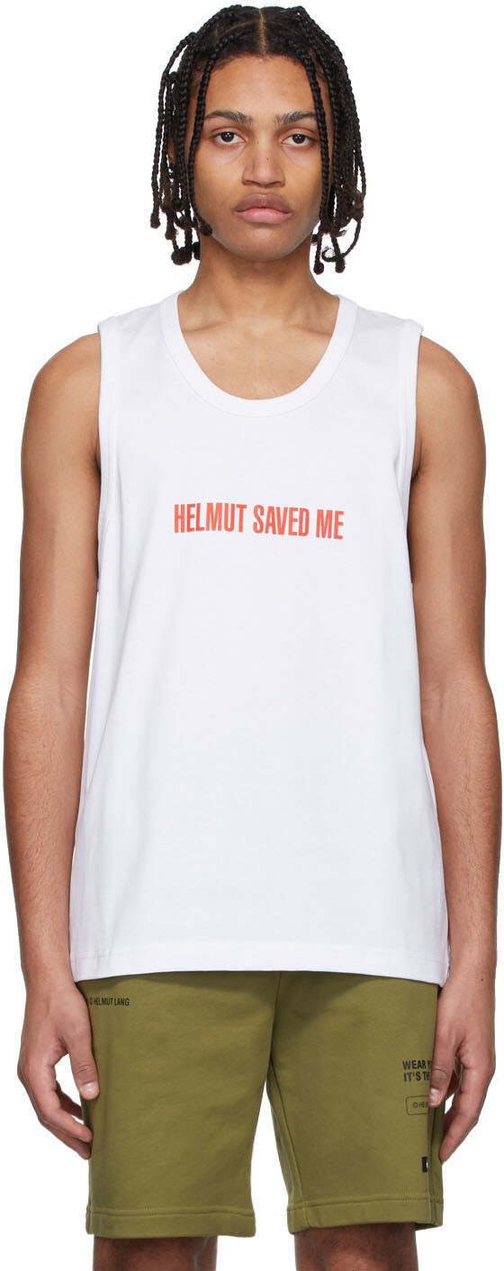 

Белая хлопковая майка Helmut Lang