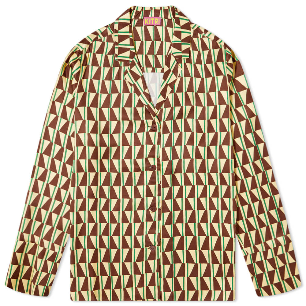 

Рубашка KITRI Cady Tile Print Satin Shirt