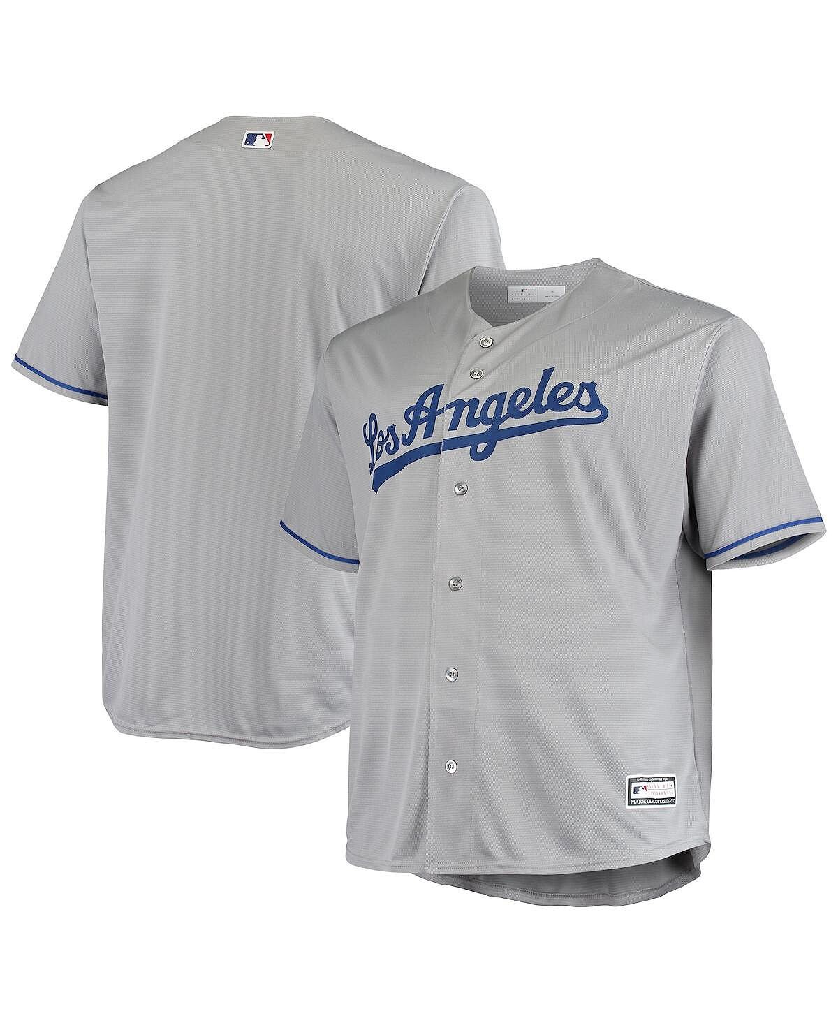 

Мужская серая футболка los angeles dodgers big and tall team replica team Profile, серый