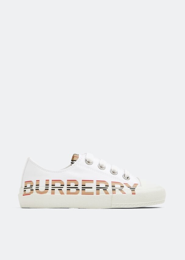 

Кроссовки BURBERRY Icon stripe logo sneakers, белый