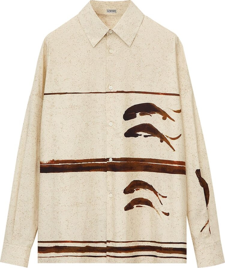 

Рубашка Loewe Fish Print Shirt 'Light Beige/Brown', загар