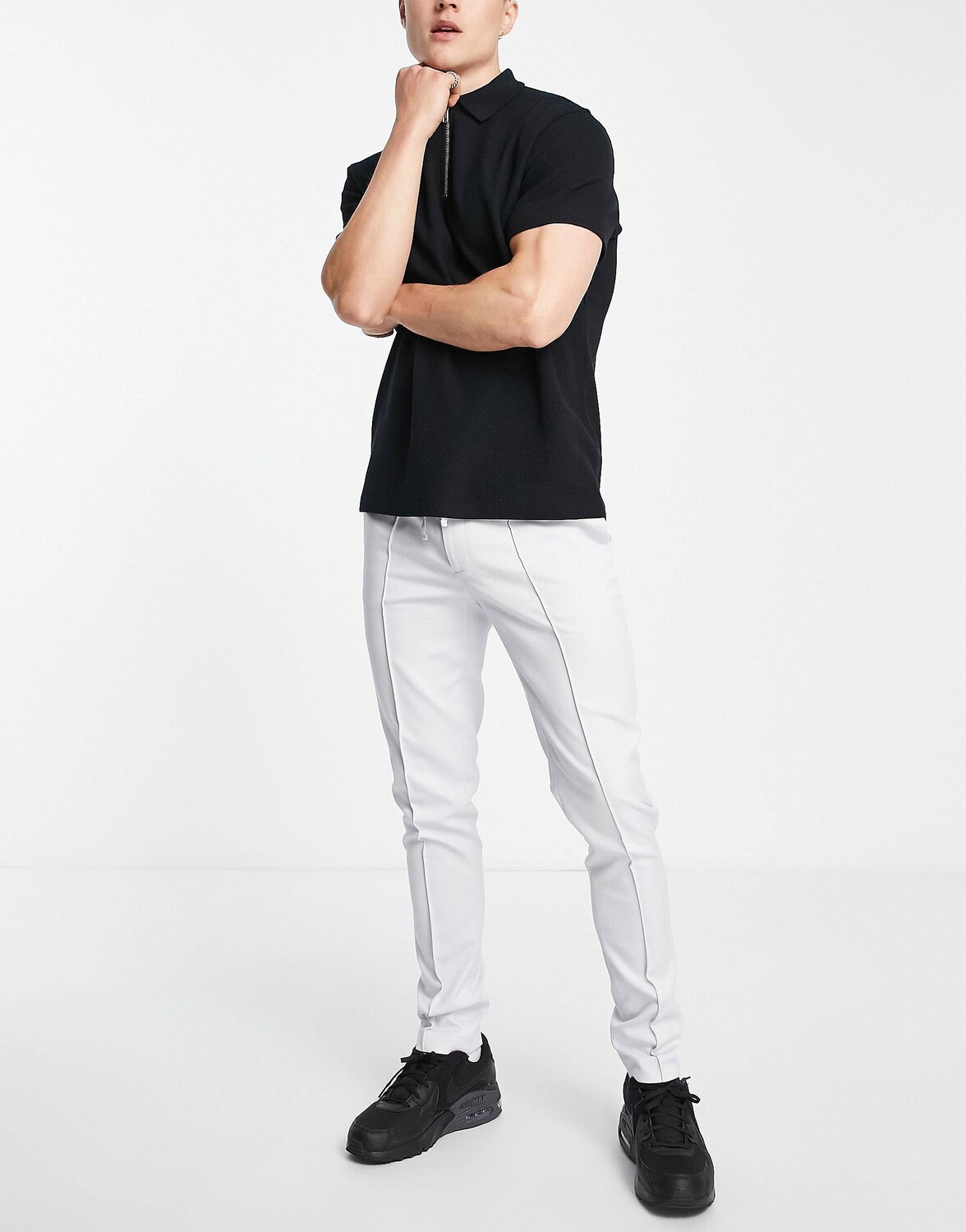 

Серые джоггеры скинни ASOS DESIGN smart