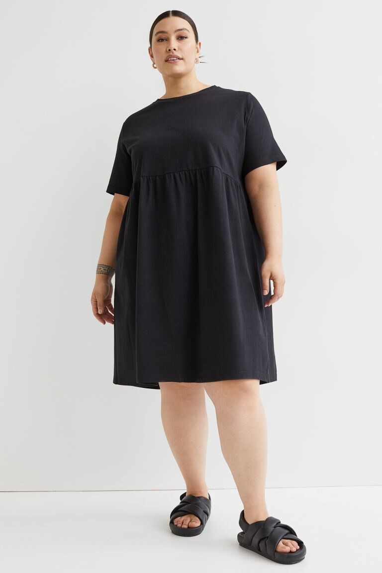 

H&M+ Платье из хлопкового джерси, черный