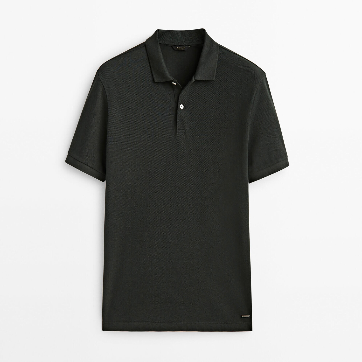 

Футболка-поло Massimo Dutti Pique 100% Cotton, темно-зеленый