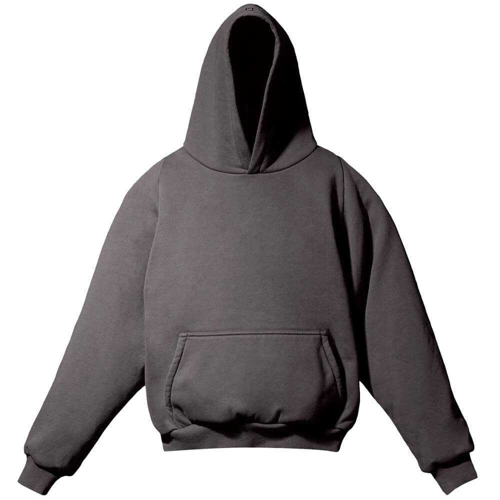Худи Yeezy Gap Engineered by Balenciaga Logo Shrunken, темно-серый yeezy размер s серый