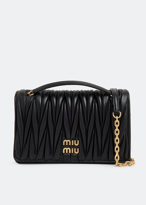 

Сумка MIU MIU Matelassé nappa leather bag, черный