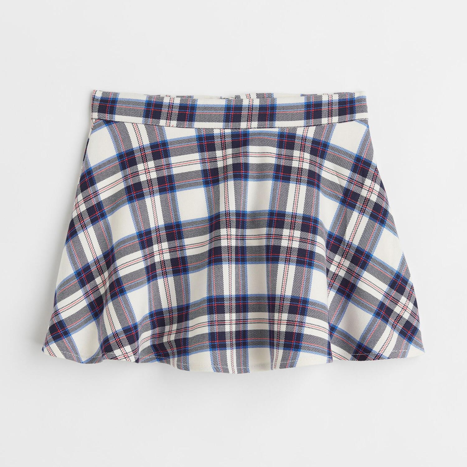 

Юбка из твила H&M Checked, кремовый/черный/синий