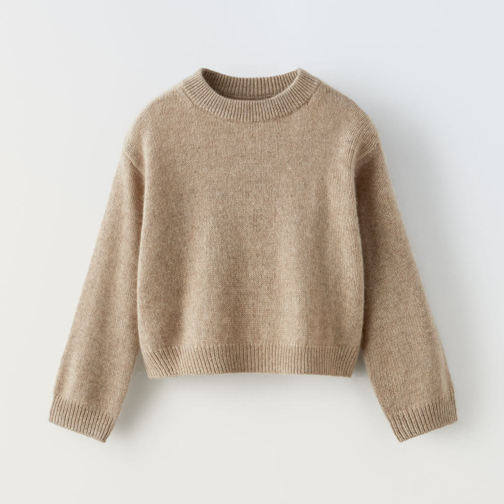 Свитер детский Zara 100% Cashmere, светло-бежевый свитер zara soft светло бежевый