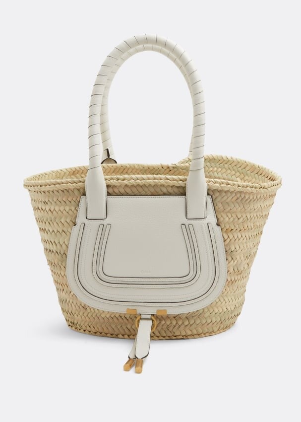 

Сумка CHLOÉ Marcie medium basket bag, белый