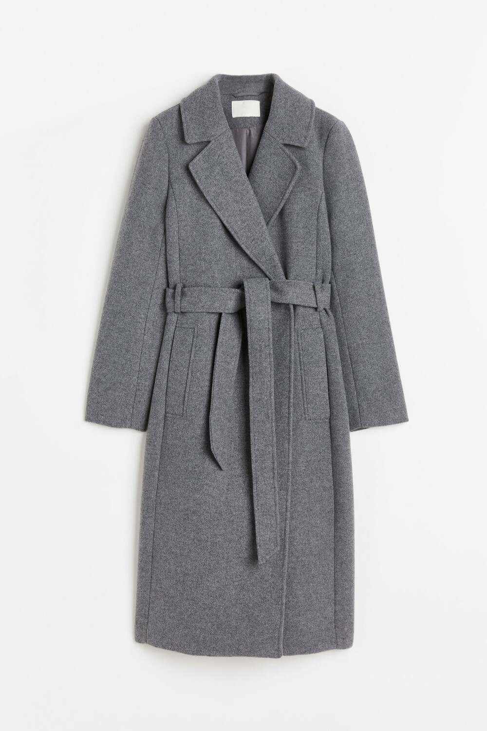

Пальто H&M Tie Belt, серый