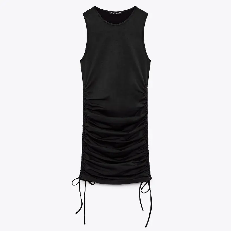 

Платье Zara Seamless With Gathered Details, черный