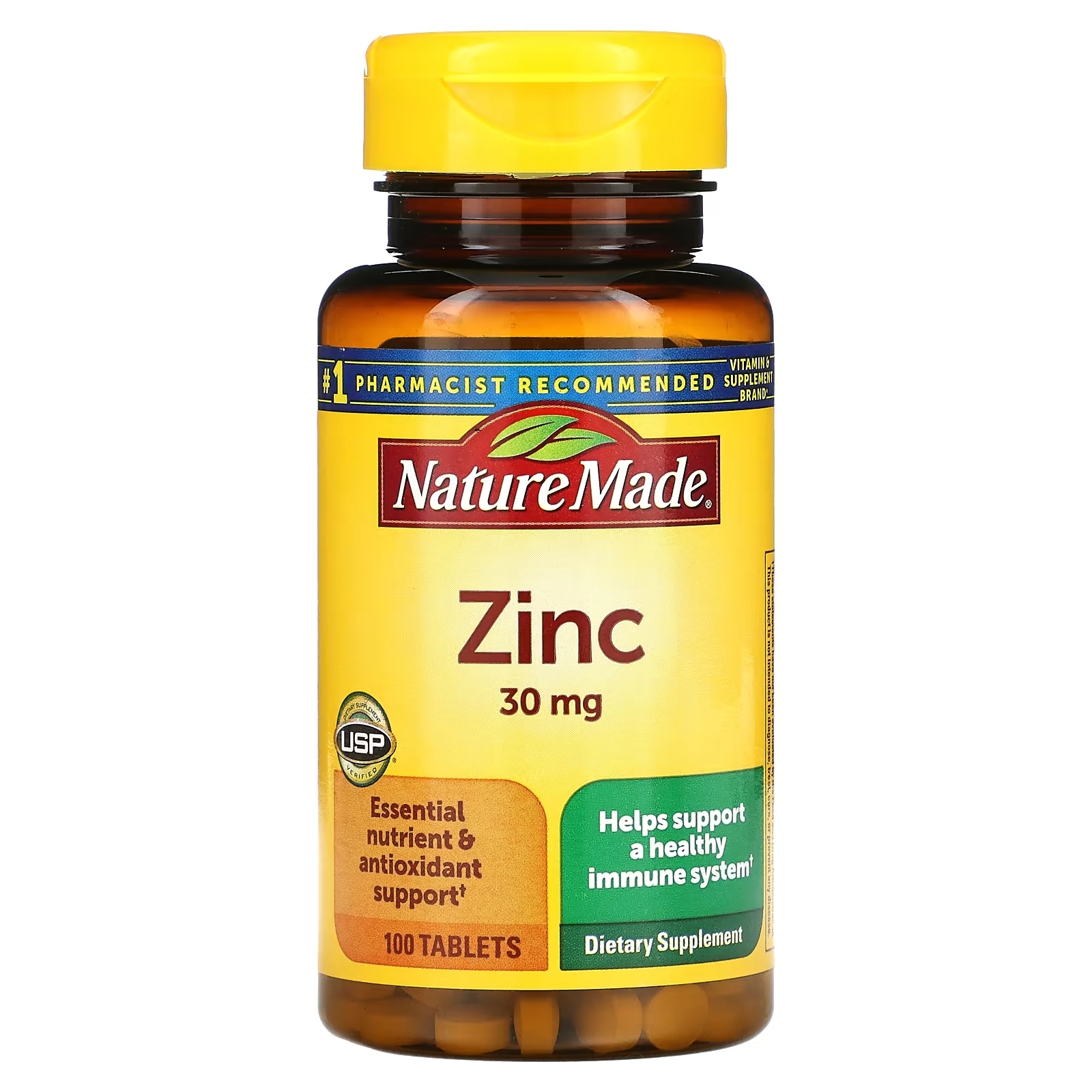 цена Nature Made Цинк 30 мг, 100 таблеток