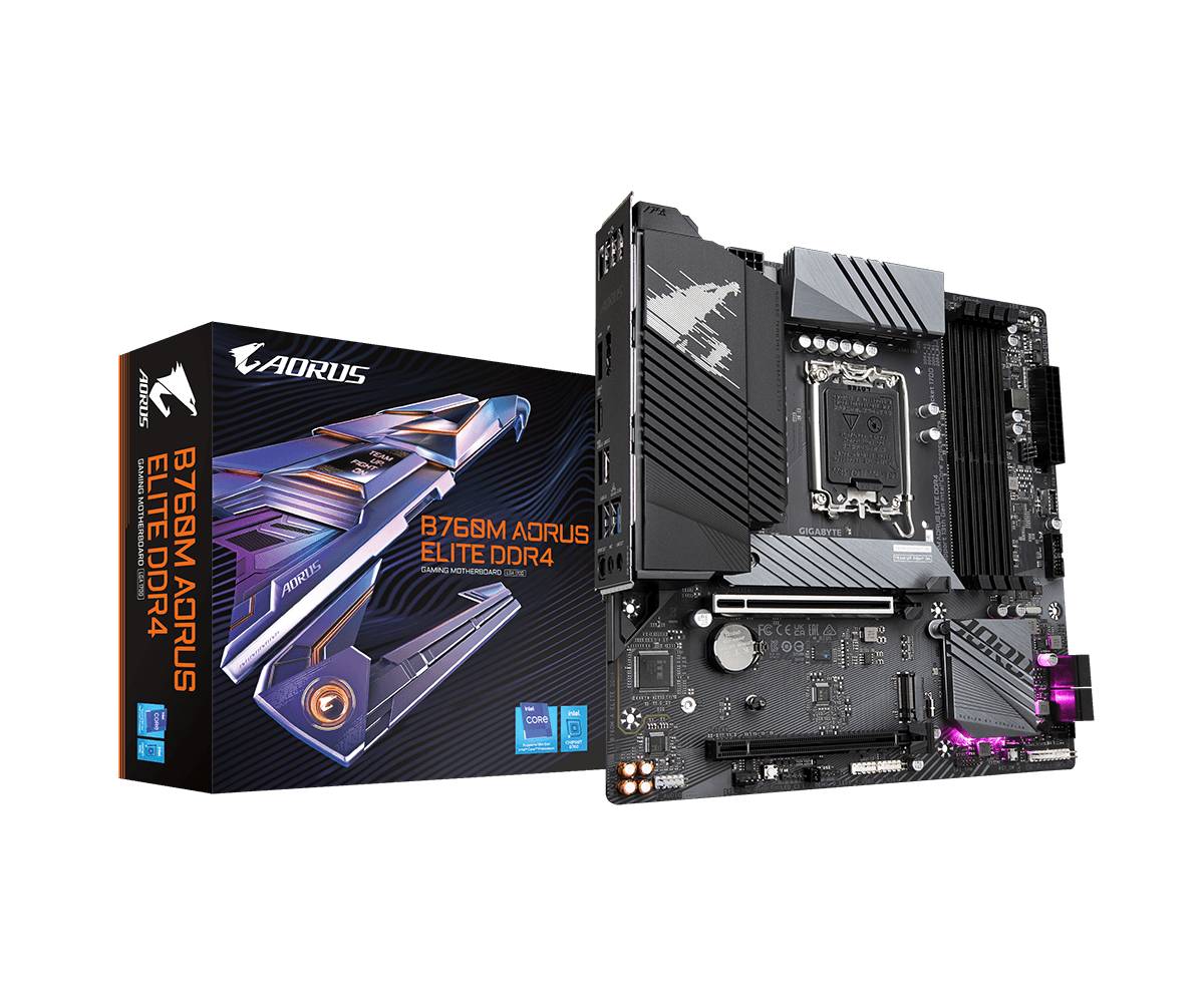 Материнская плата GIGABYTE B760M AORUS ELITE DDR4 - фото