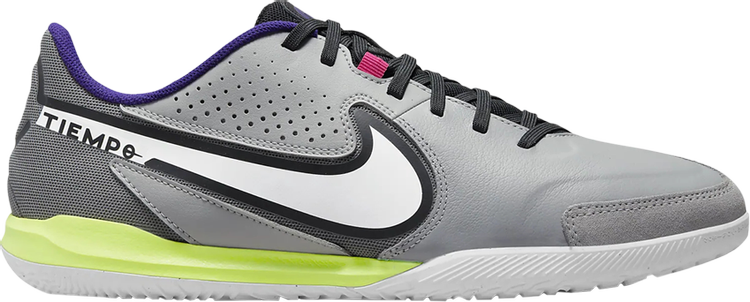 Кроссовки Nike Tiempo Legend 9 Academy IC 'Light Smoke Grey Volt', серый - фото