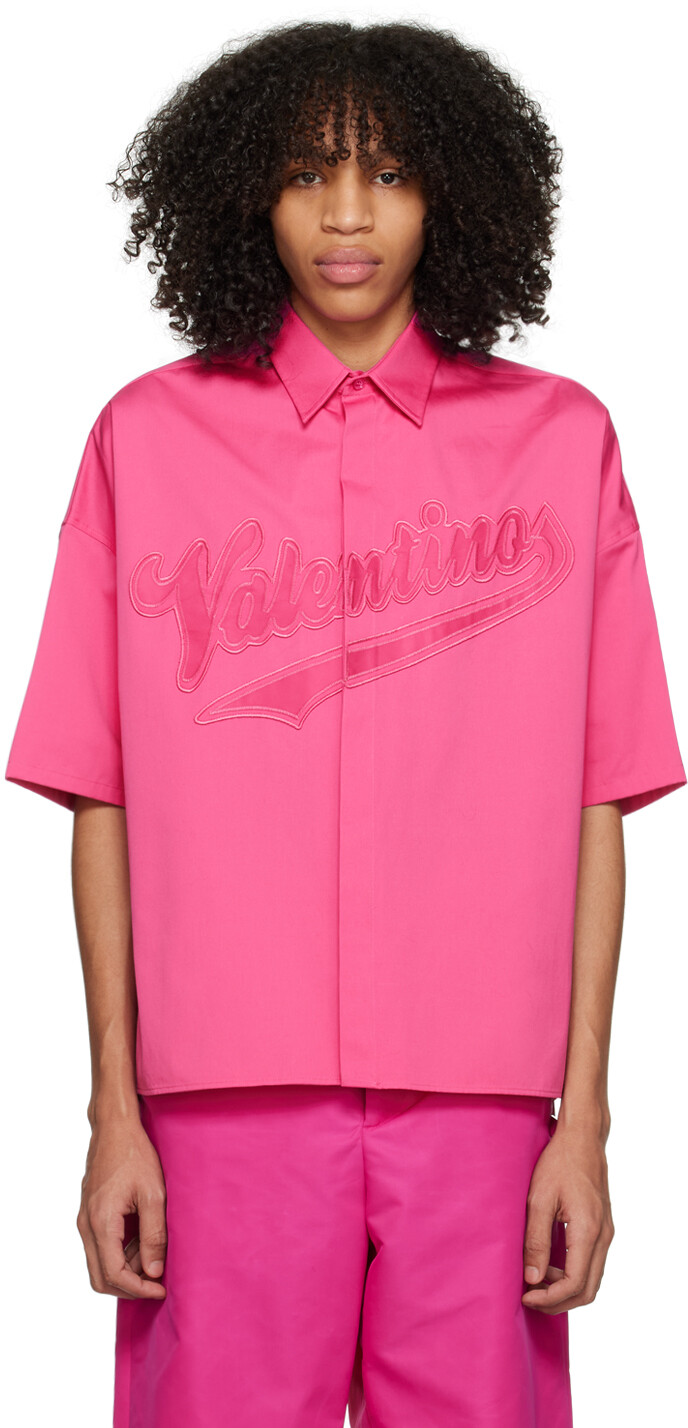 

Розовая рубашка с вышивкой Valentino