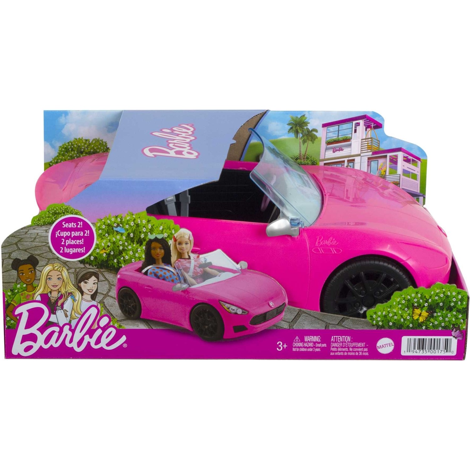 Игрушчесный автомобиль с открытым верхом Barbie, розовый