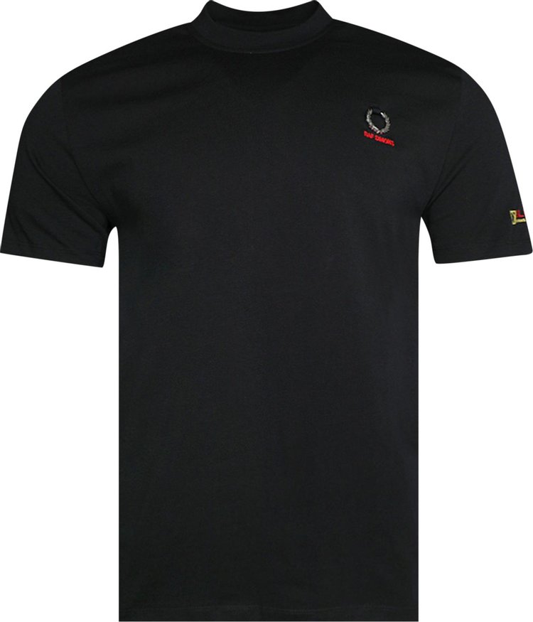 Футболка Fred Perry x Raf Simons Printed Sleeve T-Shirt Black, черный