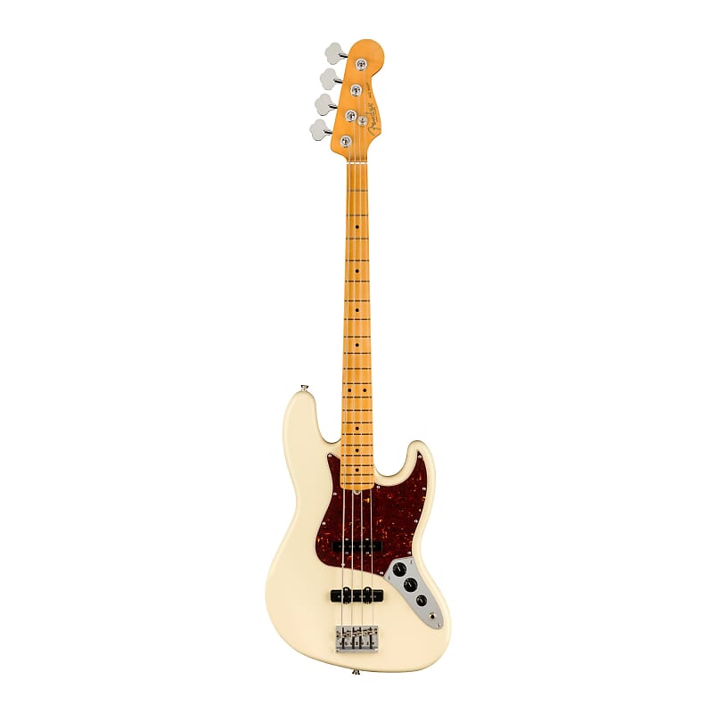 Fender American Professional II 4-String Jazz Bass Maple Fingerboard Guitar (правша, олимпийский белый) Fender American Professional II 4-String Jazz Bass Guitar (RH, Olympic White)