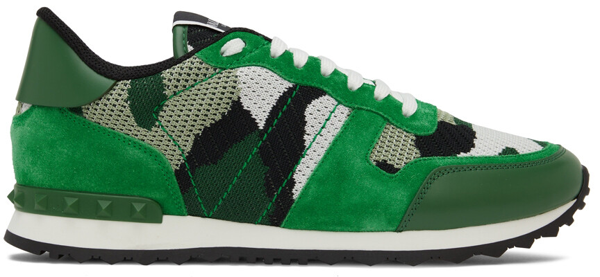 

Зеленые кроссовки Rockrunner Valentino Garavani