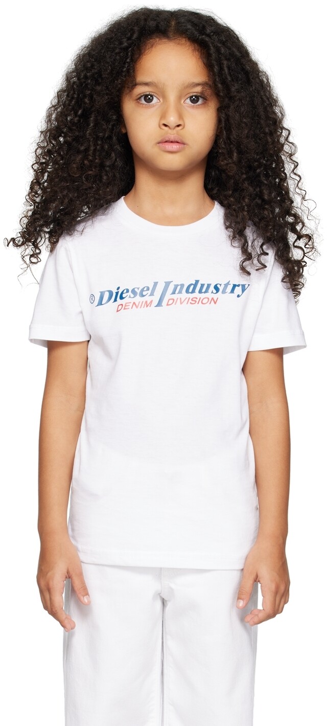 

Детская белая футболка Tdiegorind Diesel