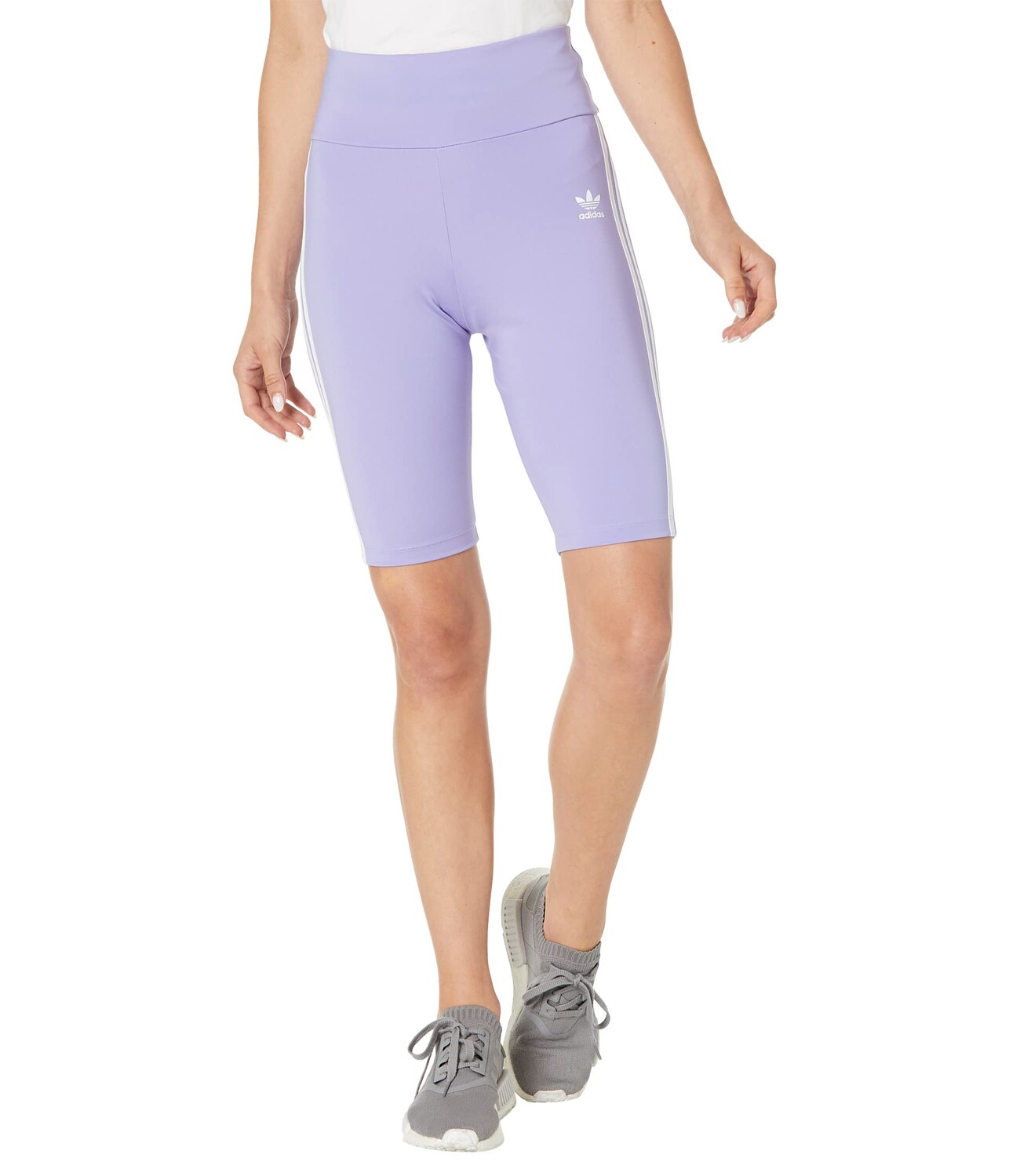 

Велосипедки Adidas Originals Primeblue High Waisted, лиловый