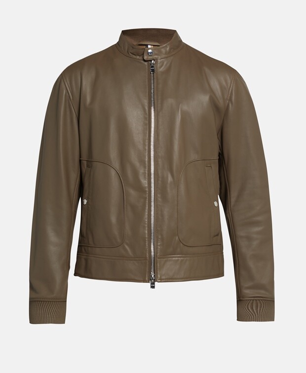 

Куртка из кожи ягненка Boss Black, цвет Dun