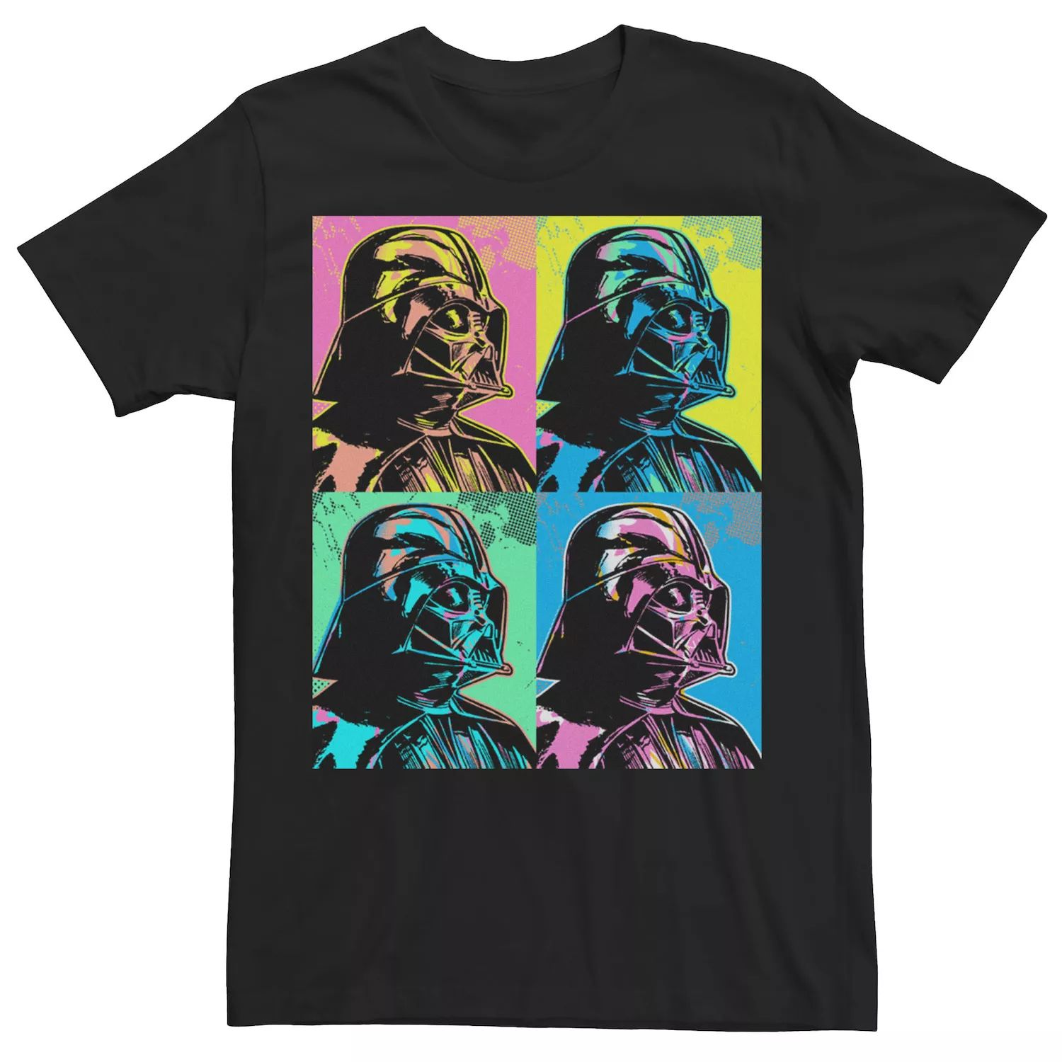 Мужская футболка с цветной портретной панелью «Звездные войны Дарт Вейдер» Star Wars, черный