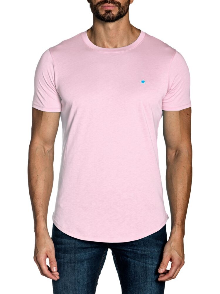 

Футболка из перуанского хлопка со звездной вышивкой Jared Lang, цвет Pastel Pink