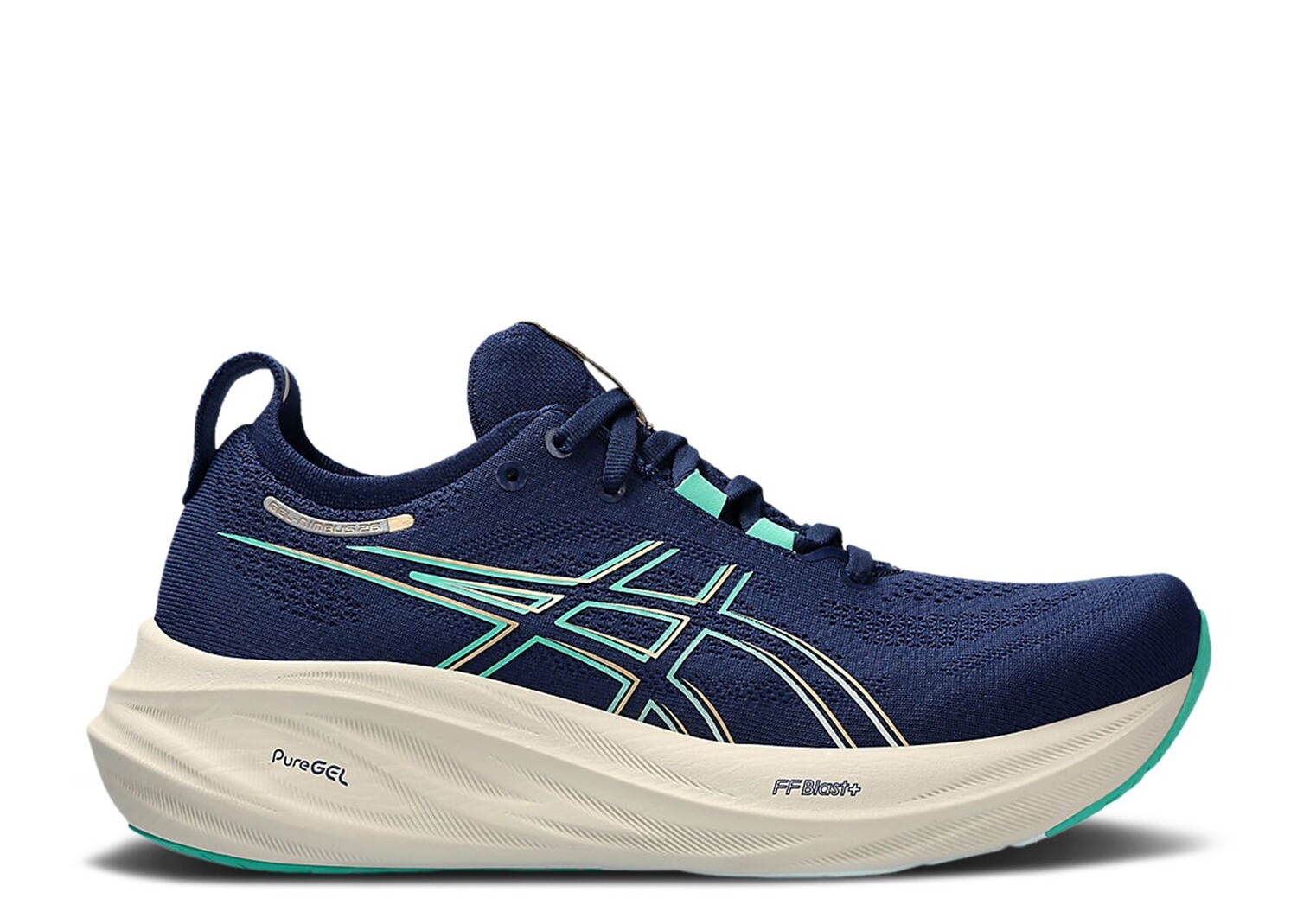 Кроссовки ASICS Wmns Gel Nimbus 26 Wide 'French Blue Electric Lime', синий кроссовки wmns gel nimbus 26 black neon lime черный