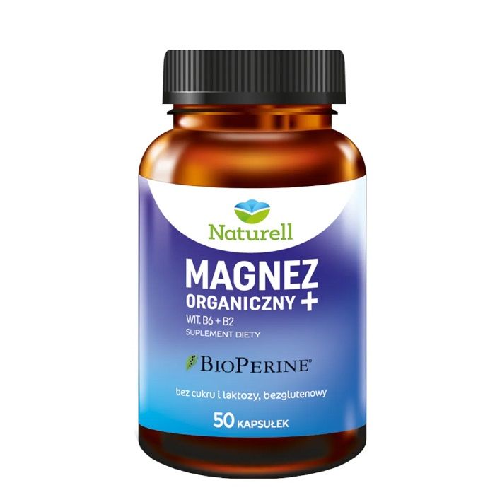 Магний с витамином В6 в капсулах Naturell Magnez Organiczny, 50 шт