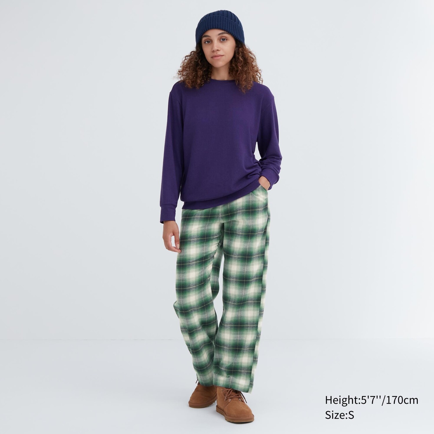 

Брюки UNIQLO фланелевые, зеленый