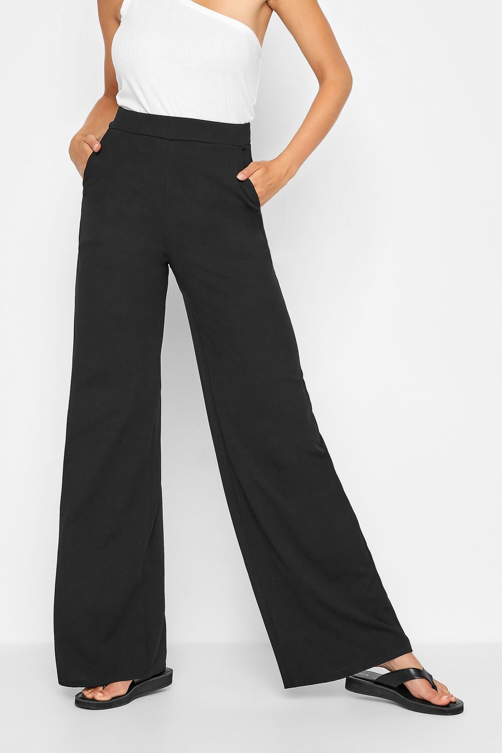 

Широкие брюки из эластичной ткани с аквалангом Long Tall Sally, черный