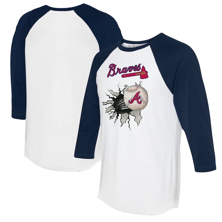 

Футболка с длинным рукавом Tiny Turnip Atlanta Braves, белый