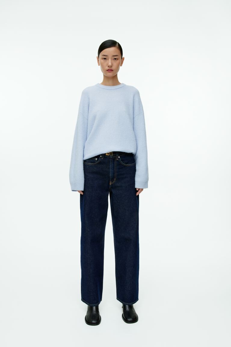 

Свитер из смесовой шерсти альпаки H&M, синий