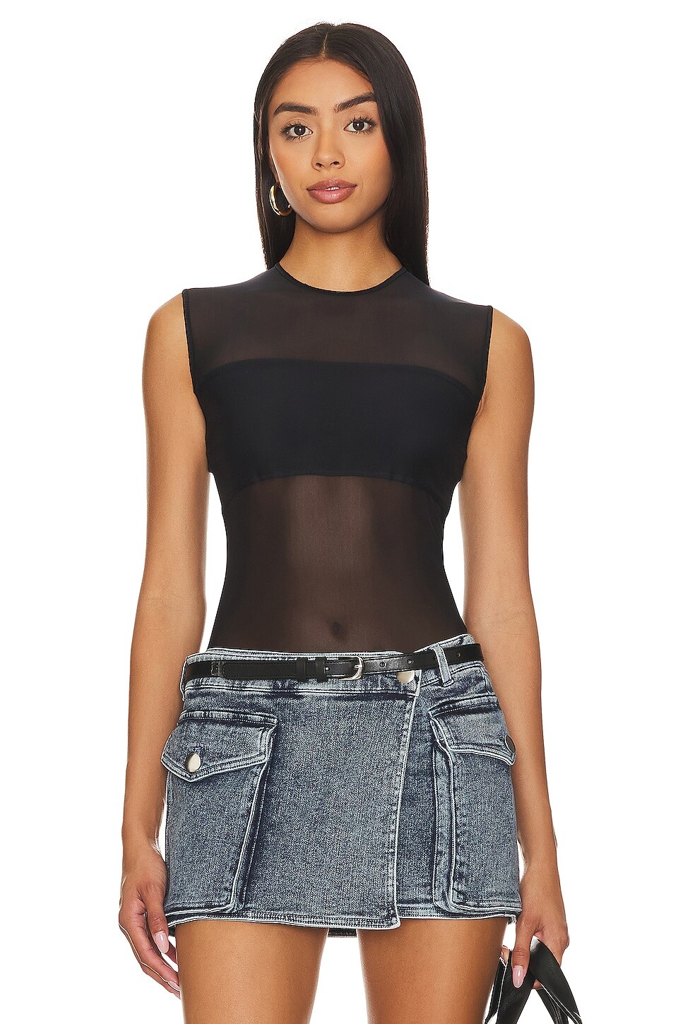 

Боди Commando Chic Mesh Paneled, черный