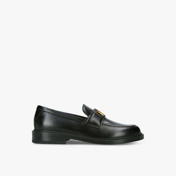 

Кожаные лоферы vlogo с бляшкой Valentino Garavani, черный