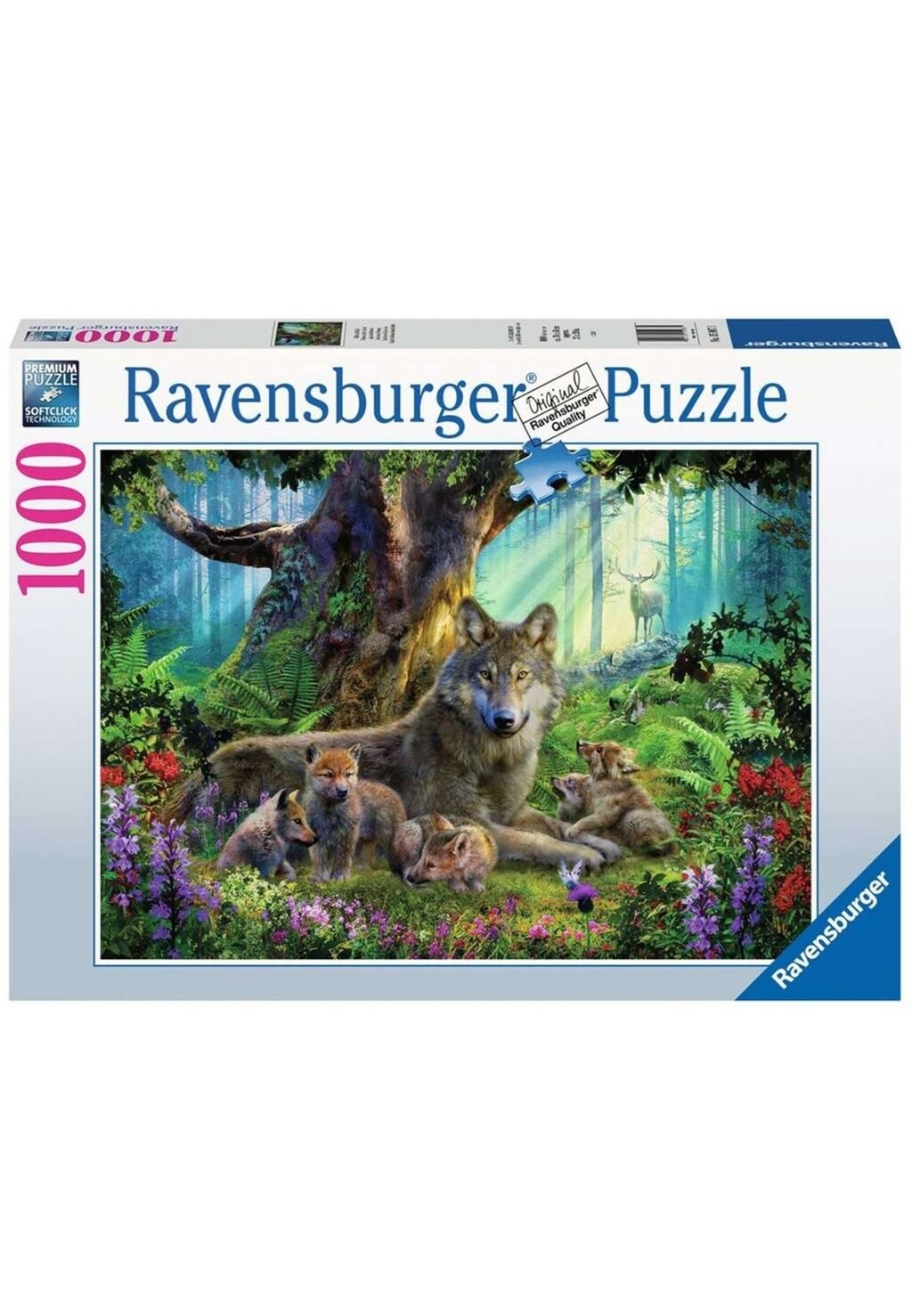 

Пазл 1000 STUKJES FAMILIE WOLF IN HET BOS Ravensburger, цвет multi coloured