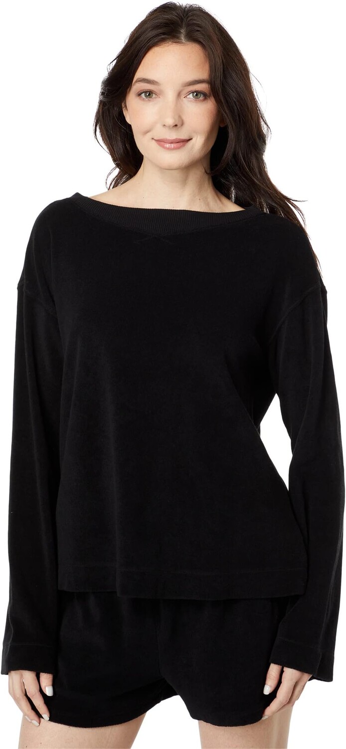 

Толстовка Terry Cloth Long Sleeve High Crew Top Mod-o-doc, черный