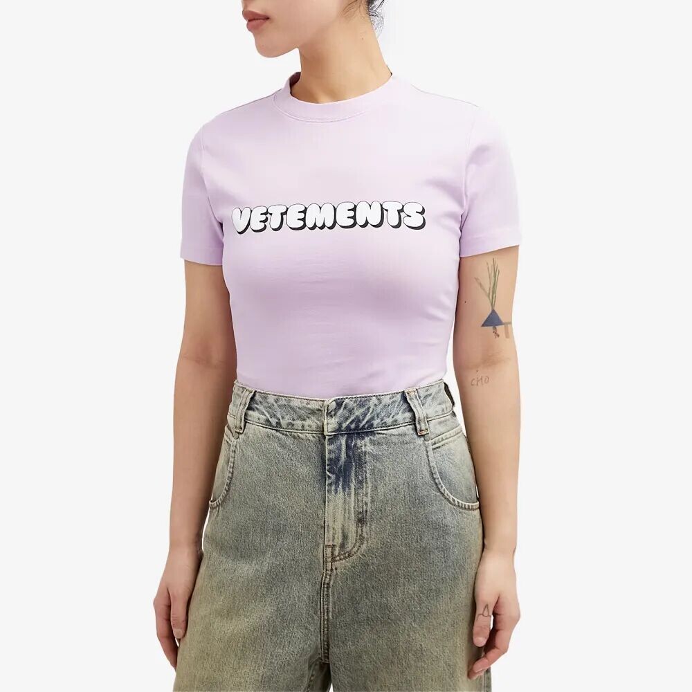 

Vetements Футболка приталенного кроя с логотипом Bubble Gum, розовый
