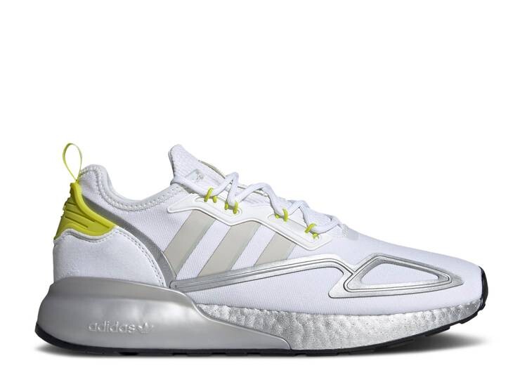 

Кроссовки Adidas ZX 2K BOOST 'WHITE SILVER METALLIC', белый