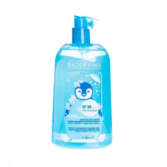 Мягкий гель для мытья детей и младенцев для волос и тела, 1 литр Bioderma, ABCDerm