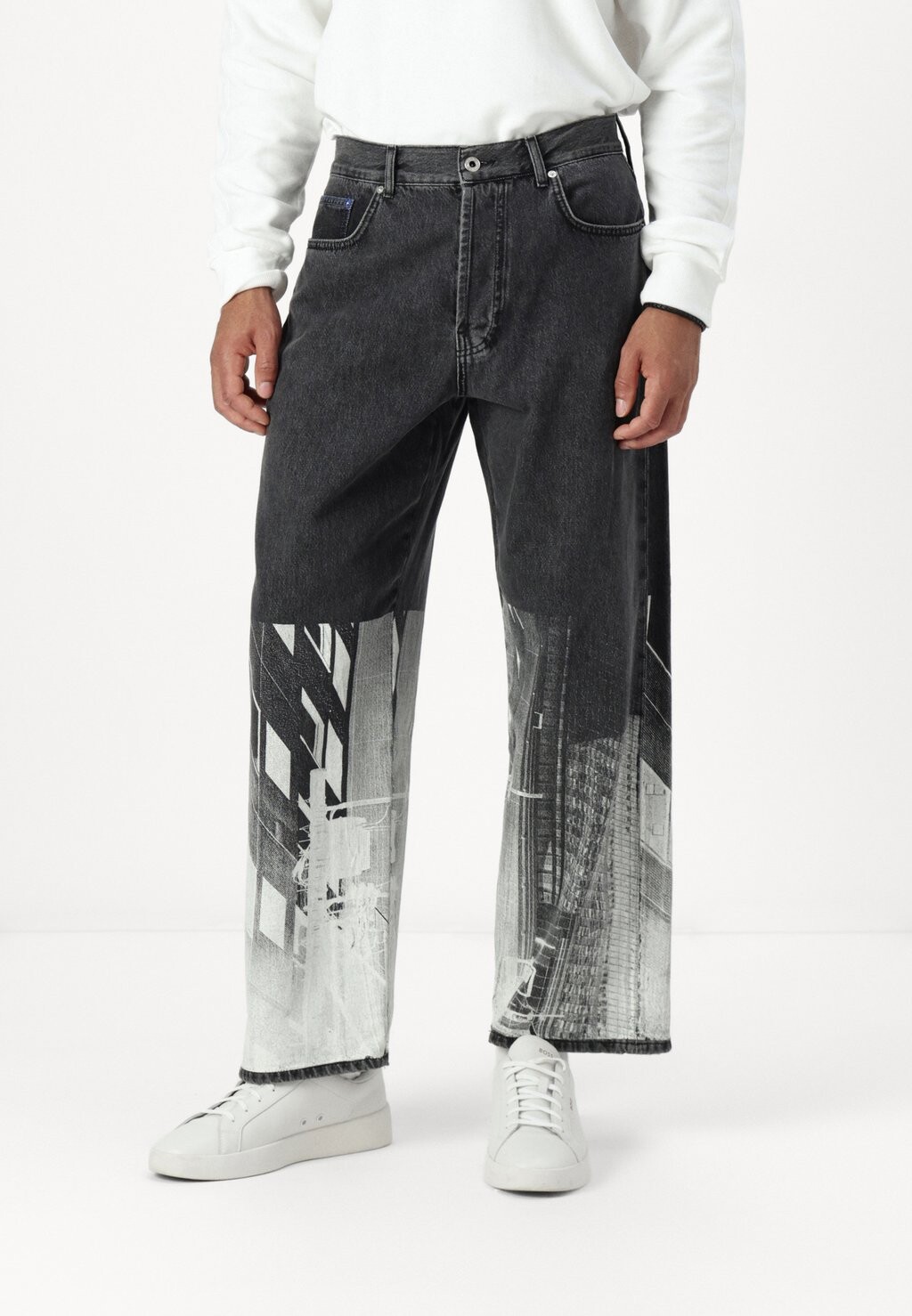 

Джинсы свободного кроя BAGGY Karl Lagerfeld Jeans, черный деним