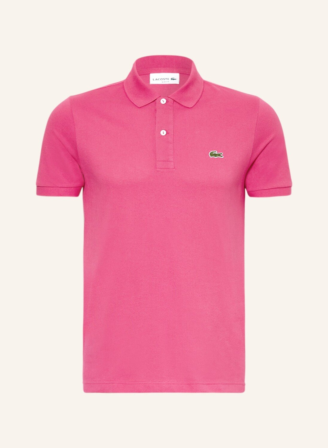 

Рубашка поло LACOSTE Piqué Slim Fit, розовый