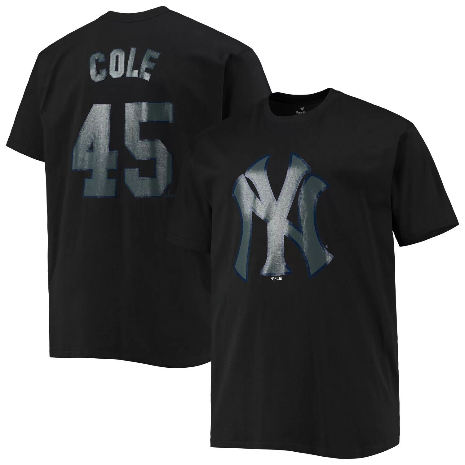 

Мужская черная футболка с логотипом Gerrit Cole New York Yankees Big & Tall Fanatics, Черный
