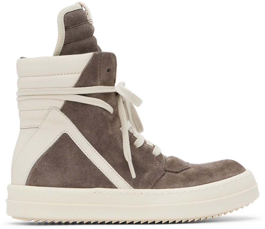 

Детские серые и кремовые кроссовки Geobasket Rick Owens