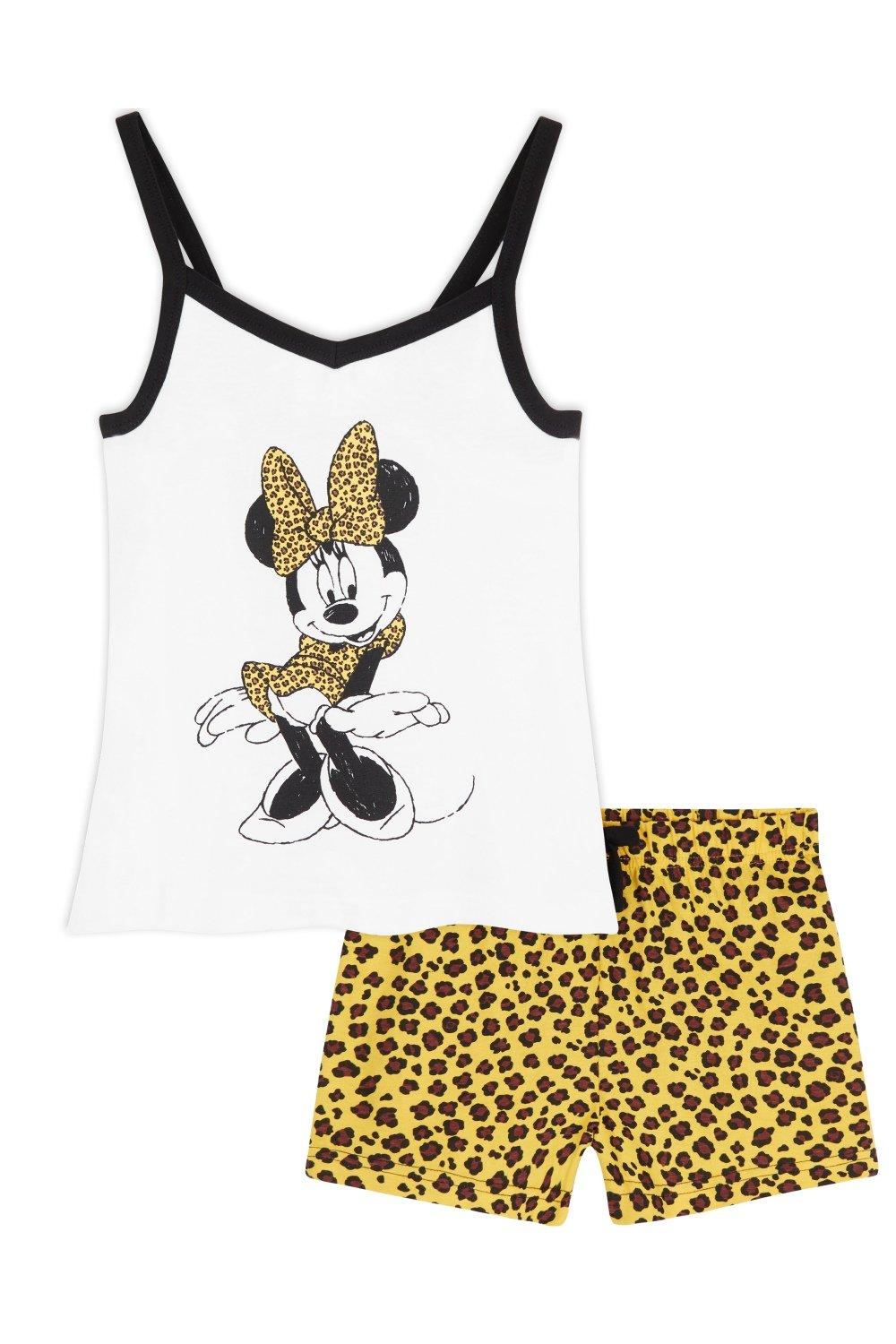 Короткий пижамный комплект с Минни Маус Disney, мультиколор контейнер для продуктов минни маус цветы 290 мл