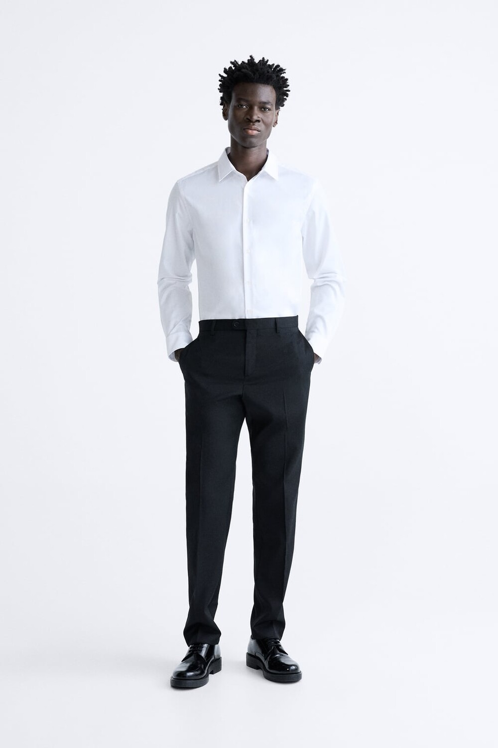 

Текстурная рубашка ZARA, белый