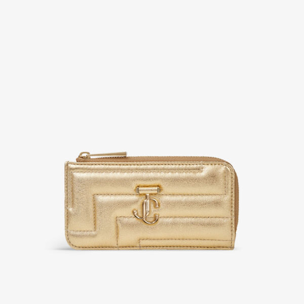 

Стеганая визитница Lise-Z Avenue из металлизированной кожи Jimmy Choo, желтый